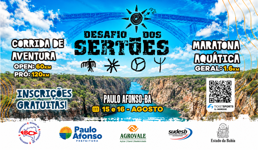 Desafio dos Sertões chega a Paulo Afonso e reforça potencial do município para o turismo de aventura. Inscrições gratuitas!