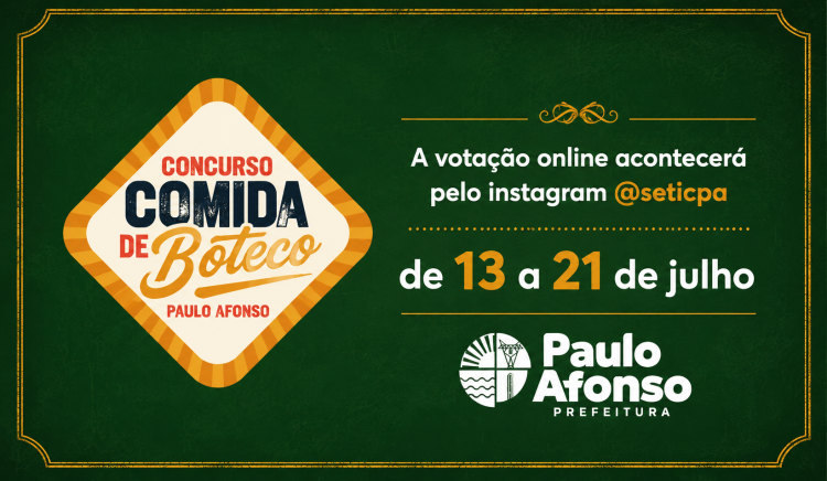 Paulo Afonso realiza 1º Concurso Comida de Boteco e convida população a valorizar a gastronomia local