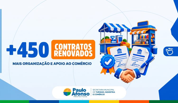 Município avança na regularização de espaços públicos destinados ao comércio com mais de 450 contratos renovados